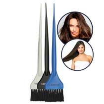 Kit 3 Pinceis para Tintura de Cabelo Pincel de Salão Profissional Vertix