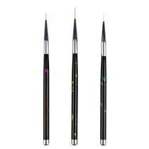 Kit 3 Pincéis Ultra Finos Nail Art Decoração de Unhas