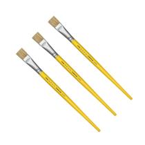 Kit 3 Pincel Chato Longo Cerda Natural 815-20 Nº20 Tigre