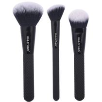 Kit 3 Pincel Maquiagem Profissional Noir Macrilan Base Blush Iluminador Pó Premium Ultramacio Kit 3 Pincel Maquiagem Profissional Noir Macrilan Base Blush Iluminador Pó Premium Ultramacio