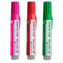 Kit 3 Pincel Marcador Quadro Branco Recarregável QB COMPACTOR Kit 3 Pincel Marcador Quadro Branco Recarregável QB COMPACTOR