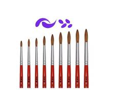 Kit 3 Pincel Redondo Tigre 165 Pelo de Boi (6,8,10) Kit 3 Pincel Redondo Tigre 165 Pelo de Boi (6,8,10)