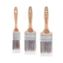 Kit 3 pincel trincha reto recorte profissional 100 tigre Kit 3 pincel trincha reto recorte profissional 100 tigre