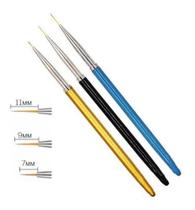 Kit 3 Pincel Ultra Fino Francesinha Decoração Manicure Unhas