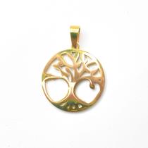 Kit 3 pingente versátil clássico em formato árvore da vida dourado