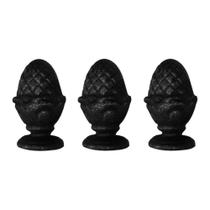 Kit 3 Pinhas para Grade N03 Ferro Fundido Modelo Oca Preto Fundição Unicláudio Kit 3 Pinhas para Grade N03 Ferro Fundido Modelo Oca Preto Fundição Unicláudio