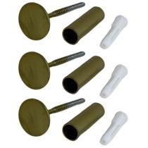 Kit 3 Pinos Metálicos 3cm Dourados Ganchos de Parede Cabideiros Duler Multiuso
