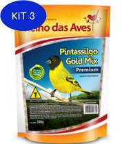 Kit 3 Pintassilgo Gold Mix Premium 500gr Reino Das Aves