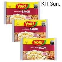 kit 3 Pipoca para Microondas Bacon Yoki 100g kit 3 Pipoca para Microondas Bacon Yoki 100g
