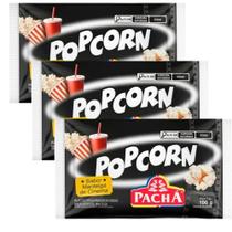 Kit 3 Pipoca para Microondas Pop Corn Pachá Sabor Manteiga de Cinema 100g