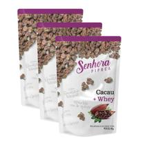 Kit 3 Pipoca Senhora Pipoca Cacau + Whey 90g