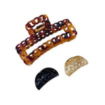 Kit 3 Piranhas De Cabelo Garra Retângular Kit 3 Piranhas De Cabelo Garra Retângular