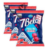 Kit 3 Pirulito 7 Belo Arcor Recheado Framboesa 500g Kit 3 Pirulito 7 Belo Arcor Recheado Framboesa 500g