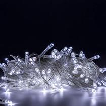 Kit 3 Pisca Pisca 9m 100 Led Branco Frio 8 Funções 127v