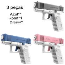 Kit 3 Pistola de Água Automática de Alta Pressão Brinquedo de Verão para Crianças e Adultos Cinza Kit 3 Pistola de Água Automática de Alta Pressão Brinquedo de Verão para Crianças e Adultos Cinza