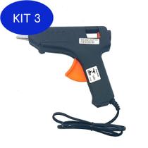 Kit 3 Pistola De Cola Quente Profissional Grande 40W Bi-Volt