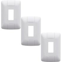 Kit 3 Placa 1 Modulo Vertical 4x2 Tramontina Aria Branco Kit 3 Placa 1 Modulo Vertical 4x2 Tramontina Aria Branco