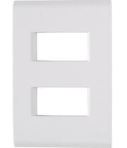 Kit 3 Placa 2 Postos Afastados 4x2 Tramontina Liz Branca