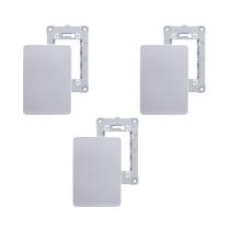 Kit 3 Placa 4X2 Cega S730100274 Gamma Silver Orion Schneider
