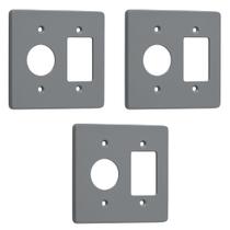 Kit 3 Placa 4x4 1 Posto Redondo + 3 Teclas Silentoque 8535 Kit 3 Placa 4x4 1 Posto Redondo + 3 Teclas Silentoque 8535