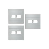 Kit 3 Placa 4x4 2 M Branco Fosco Lunare Up Schneider S421427