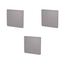 Kit 3 Placa 4X4 Cega S730200224 Axis Grey Orion Schneider