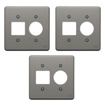 Kit 3 Placa 4x4 Posto Tomada + 2 Interruptor Legrand 8525