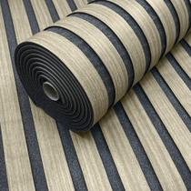 Kit 3 Placa Adesiva Flexivel Parede Ripado Carvalho Fumê 9M