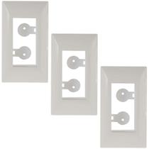 Kit 3 Placa Aria 1 Posto Branco Tramontina Design Moderno