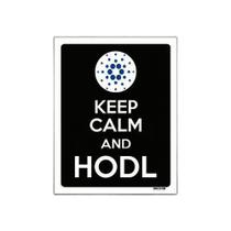 Kit 3 Placa Decoraçao - Keep Calm Hodl Hold Cardano Ada