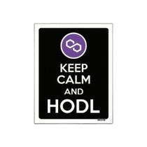 Kit 3 Placa Decoraçao - Keep Calm Hodl Hold Polygon Matic