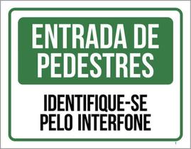 Kit 3 Placa Entrada Pedestres Identifique-Se Interfone 36X46