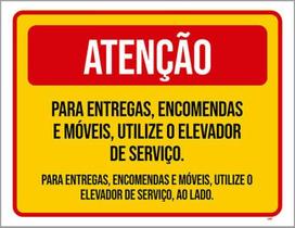 Kit 3 Placa Entregas Encomendas Móveis Serviço 36X46