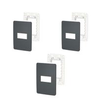 Kit 3 Placa/Espelho 4X2 1 Mod S730101294 Stellar Black Orion Kit 3 Placa/Espelho 4X2 1 Mod S730101294 Stellar Black Orion