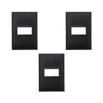 Kit 3 Placa/Espelho 4X2 1 Modulo Preto Pial Plus+ 618501PT+