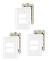 Kit 3 Placa Espelho 4X2 2 Mód M5P2 Thesi Bticino C/Suporte Kit 3 Placa Espelho 4X2 2 Mód M5P2 Thesi Bticino C/Suporte