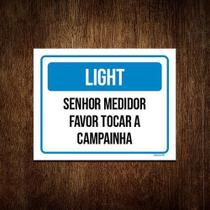 Kit 3 Placa Light Senhor Medidor Tocar Campainha