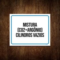 Kit 3 Placa Mistura C02 Argônio Cilindros Vazios