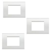 Kit 3 Placa Neutra 4x2 3 Postos Pial Living LNA4803BIF Kit 3 Placa Neutra 4x2 3 Postos Pial Living LNA4803BIF