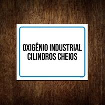 Kit 3 Placa Oxigênio Industrial Cilindros Cheios