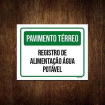 Kit 3 Placa Pavimento Térreo Registro Água Potável