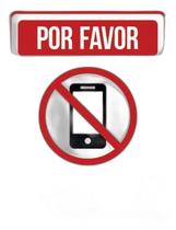 Kit 3 Placa Por Favor Não Mexer No Celular Horário 36X46