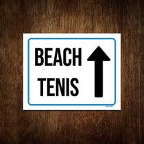 Kit 3 Placa Sinalização - Beach Tenis Seta