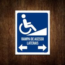 Kit 3 Placa Sinalização - Rampa De Acesso Lateraiss