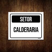 Kit 3 Placa Sinalização - Setor Caldeira