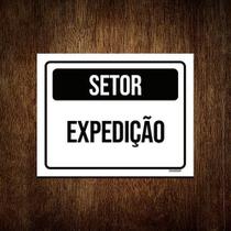 Kit 3 Placa Sinalização - Setor Expedição