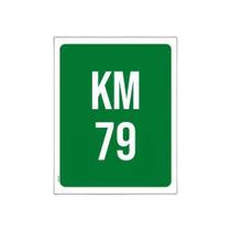Kit 3 Placa Sinalização - Verde Km 79