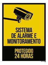 Kit 3 Placa Sistema Alarme Monitoramento Protegido 24 36X46