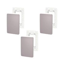 Kit 3 Placas 4X2 Cega S730100224 Axis Grey Orion Schneider