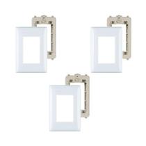 Kit 3 Placas 4X2 Para 3 Módulo Thesi Bticino M5P3 C Suporte Kit 3 Placas 4X2 Para 3 Módulo Thesi Bticino M5P3 C Suporte